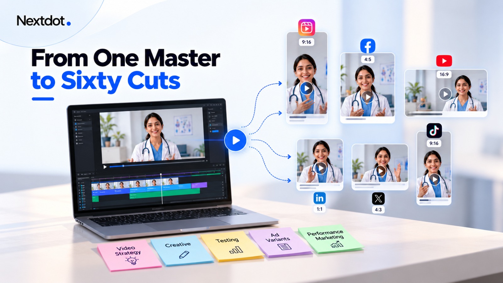 Creating multiple video ad versions from one master video