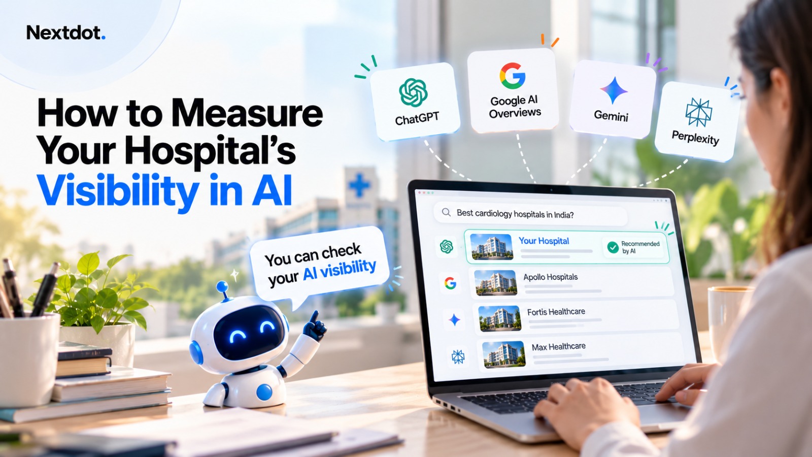 Hospital AI visibility tracking across ChatGPT, Gemini and Google AI Overviews