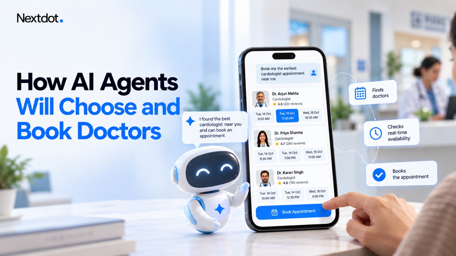 AI agents finding doctors and booking appointments online